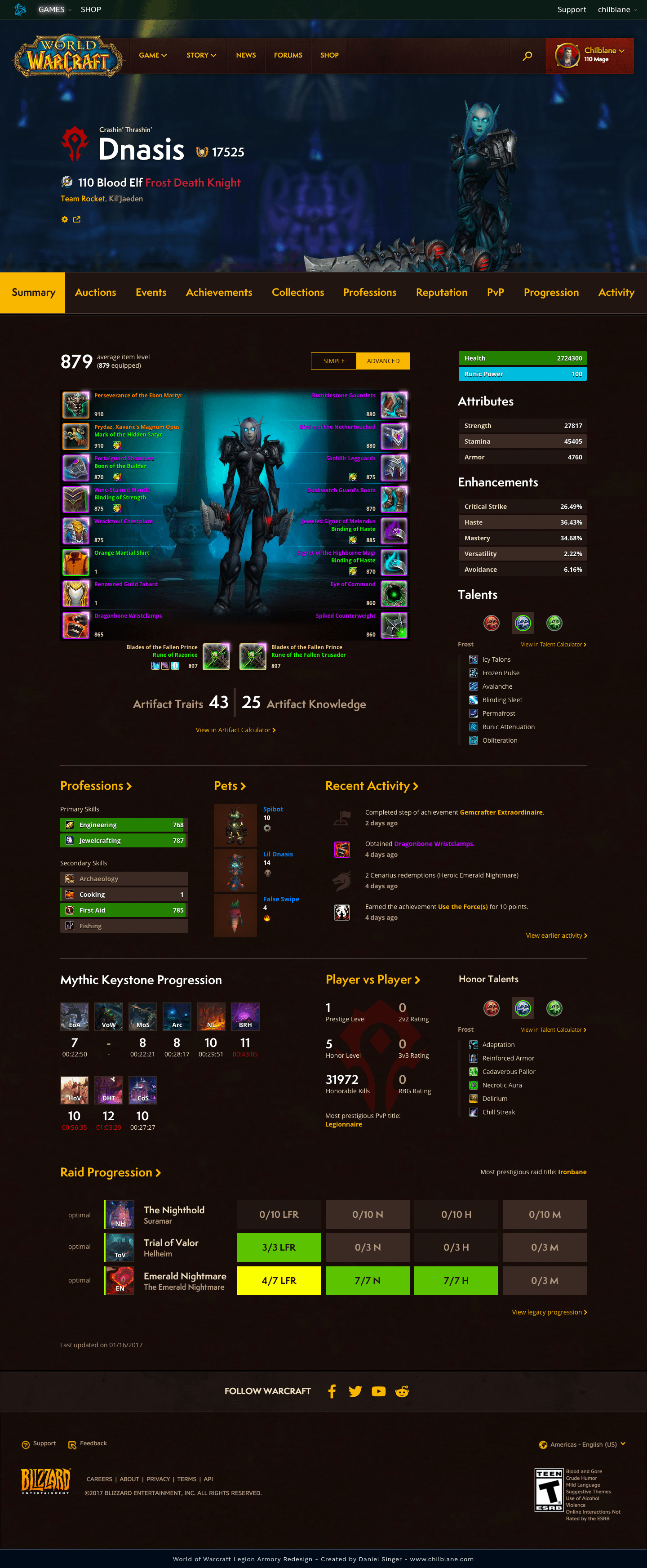My mockup for the Armory redesign, as submitted on Reddit